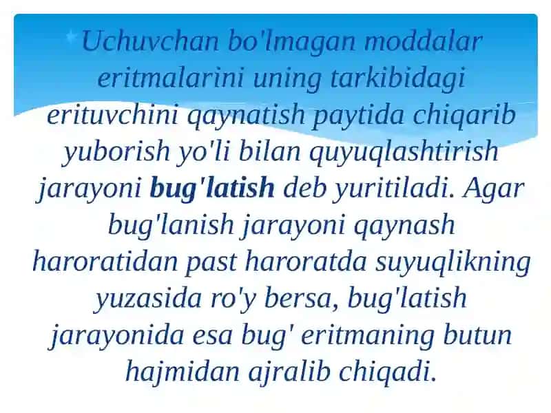 KO'PKOMPANETLI SISTEMALARNI BUG'LATISH 2