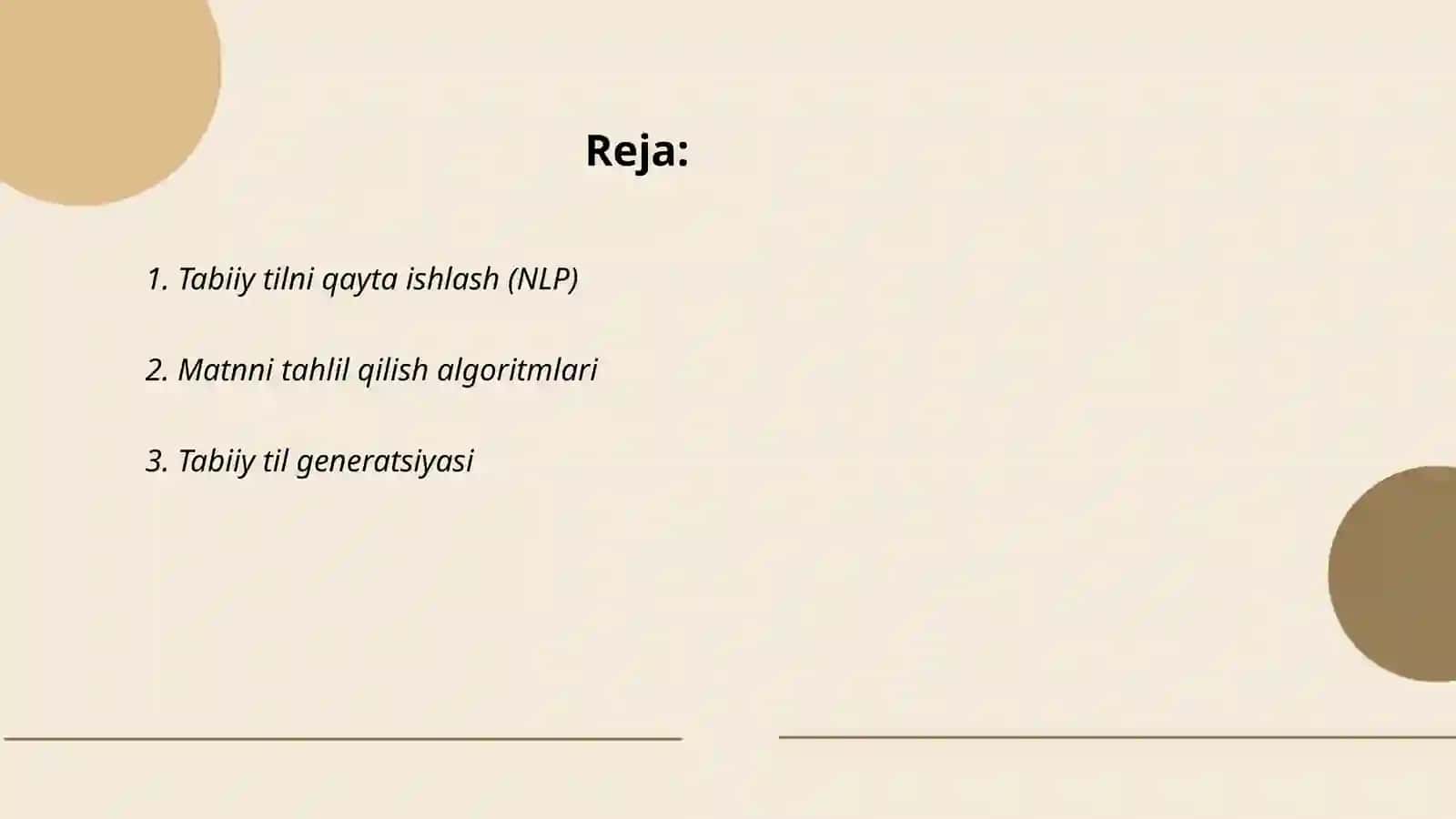Tabiiy til interfeysi va generatsiyasi 2