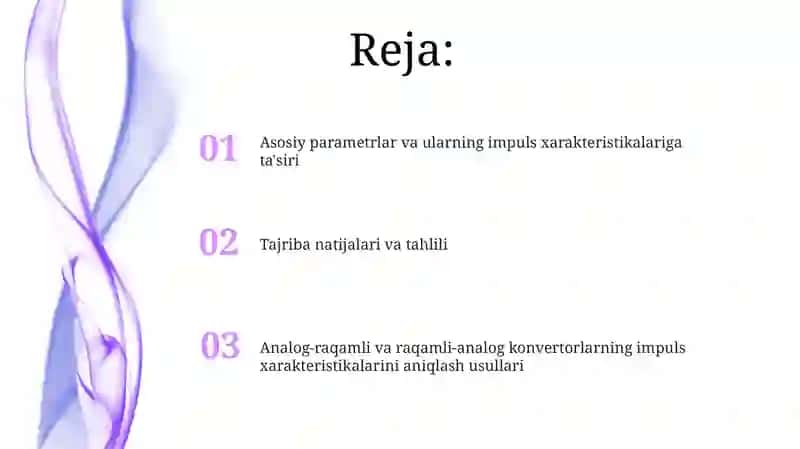 Analog-raqamli va raqamli-analog konvertorlarning implusli xarakteristikalarini aniqlash 2