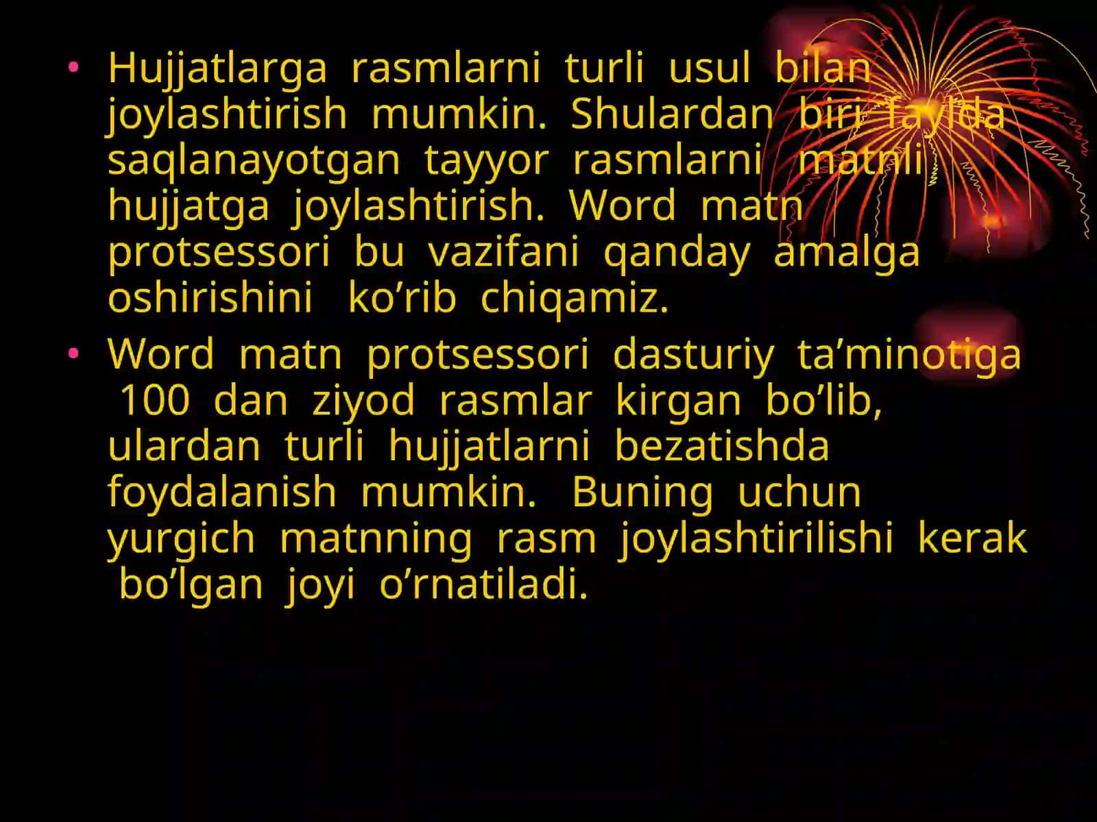 Rasmlar bilan ishlash 2