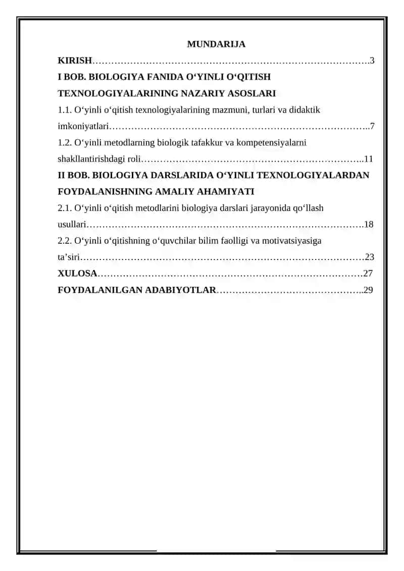 Biologiyada o‘yinli o‘qitish texnologiyalarining o‘quv jarayoniga ta’siri 2