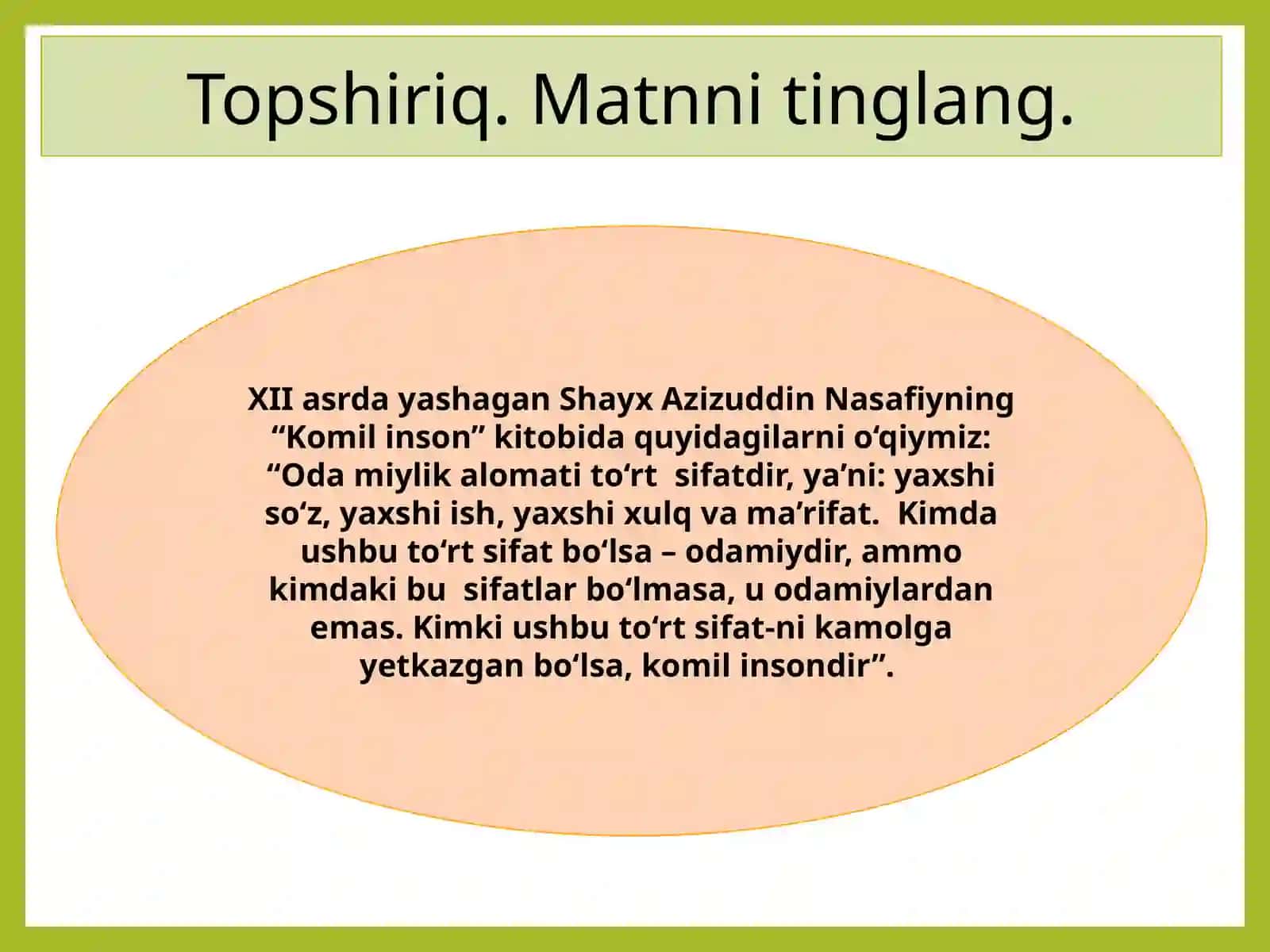 Matnvalug'at ustida ishlash 2