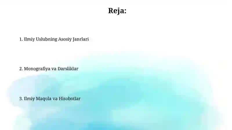 Ilmiy Uslubning Assosiy Janrlari 2