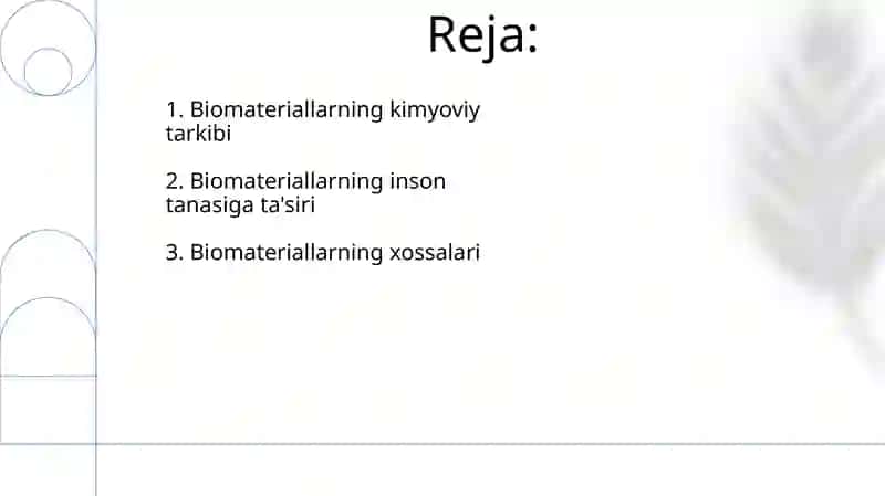 Biomateriallarning Kimyoviy Tarkibi va Ta'siri 2