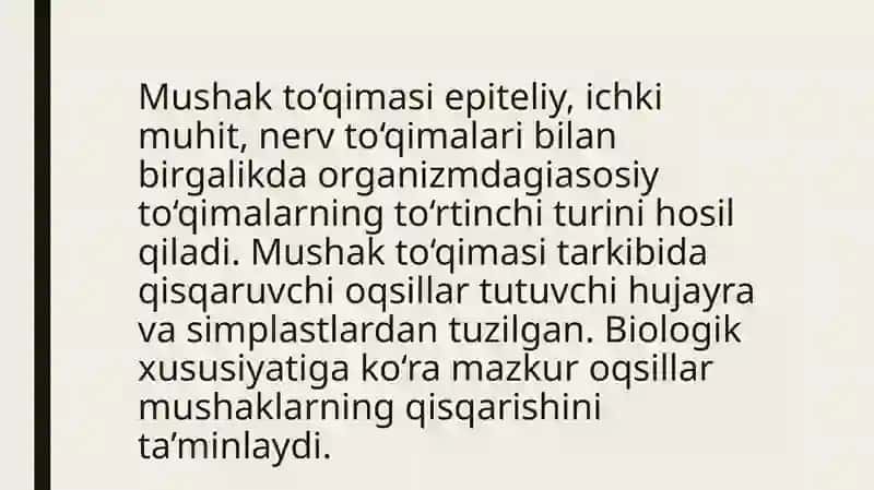 Mushak va nerv to’qimasi 2