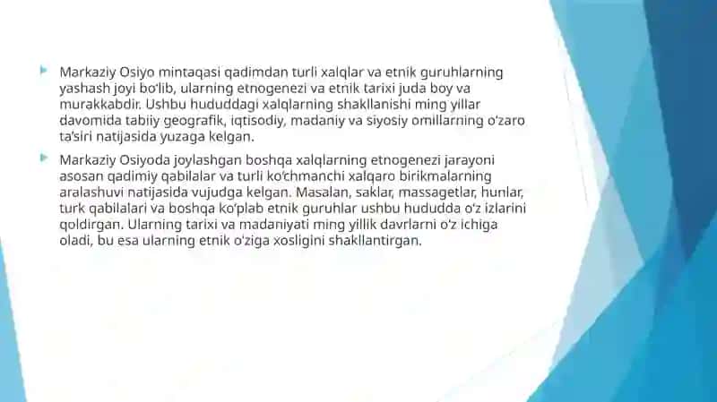 Mintaqada boshqa xalqlarning etnik shakllanish jarayoni 2