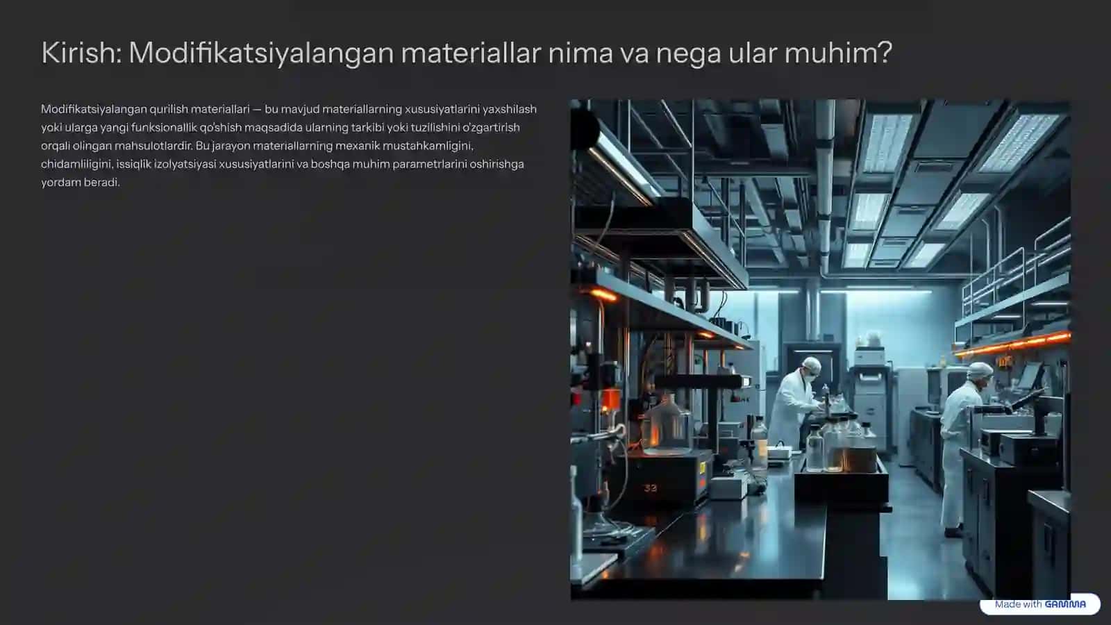 MODIFIKATSIYALANGAN QURILISH MATERIALLARINING QURILISHDAGI O’RNI 2