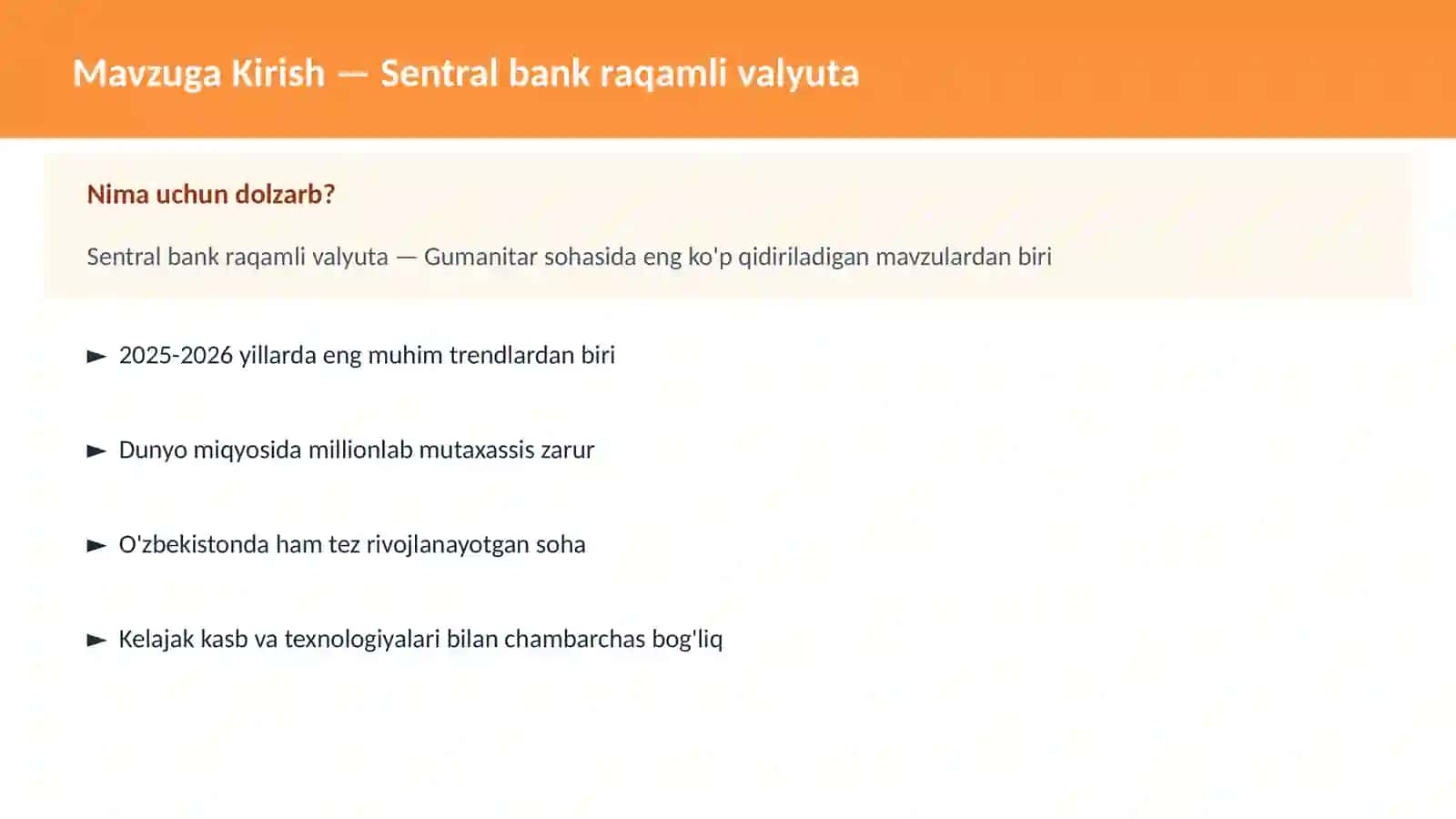 Sentral bank raqamli valyuta 2