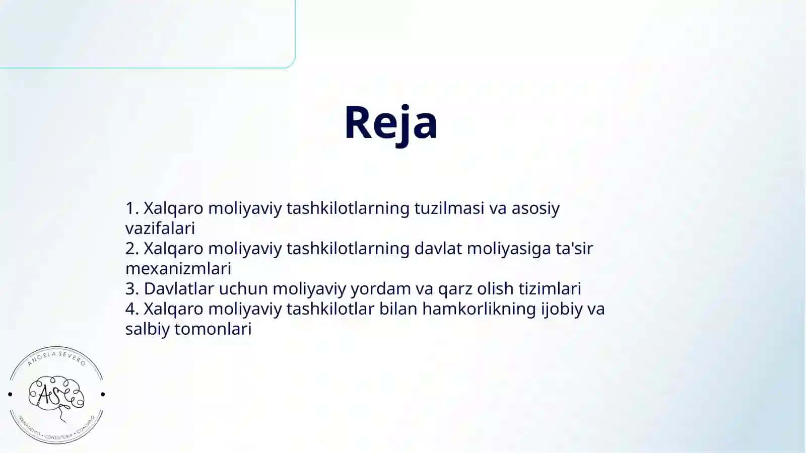 XALQARO MOLIYAVIY TASHKILOTLAR VA ULARNING DAVLAT MOLIYASIGA TA'SIRI 2