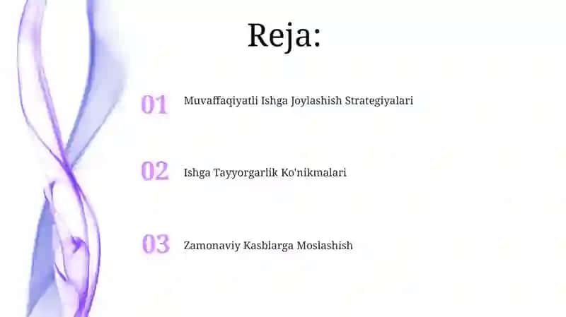 Ishga joylashish strategiyasi 2