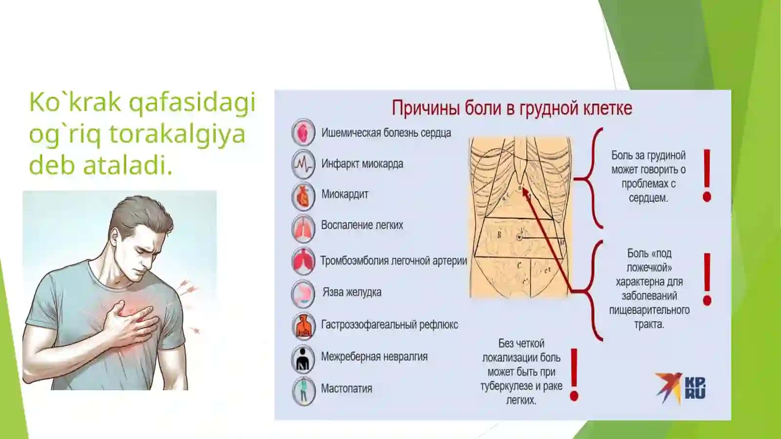 Ko`krak qafasidagi og`riq:algoritmik yondashuv asosida differensial diagnostika 2