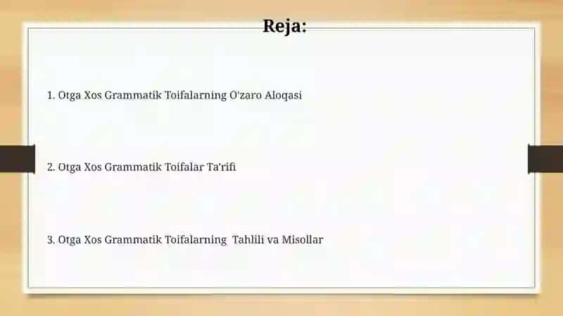 Otga xos grammatik kategoriyalar tahlili 2