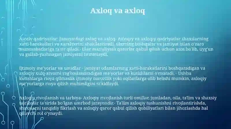 Jamiyatning Ma'Naviy Asoslari 2