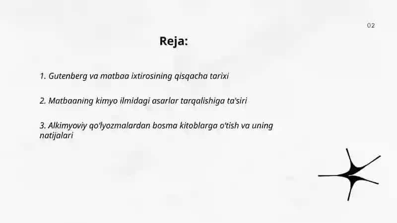 Kimyo tarixi predmeti 2
