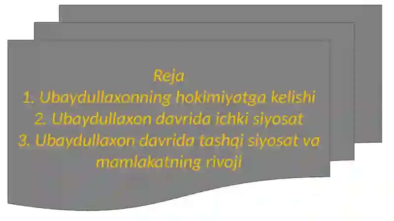 Buxoro xonligi Ubaydullaxon davrida 2