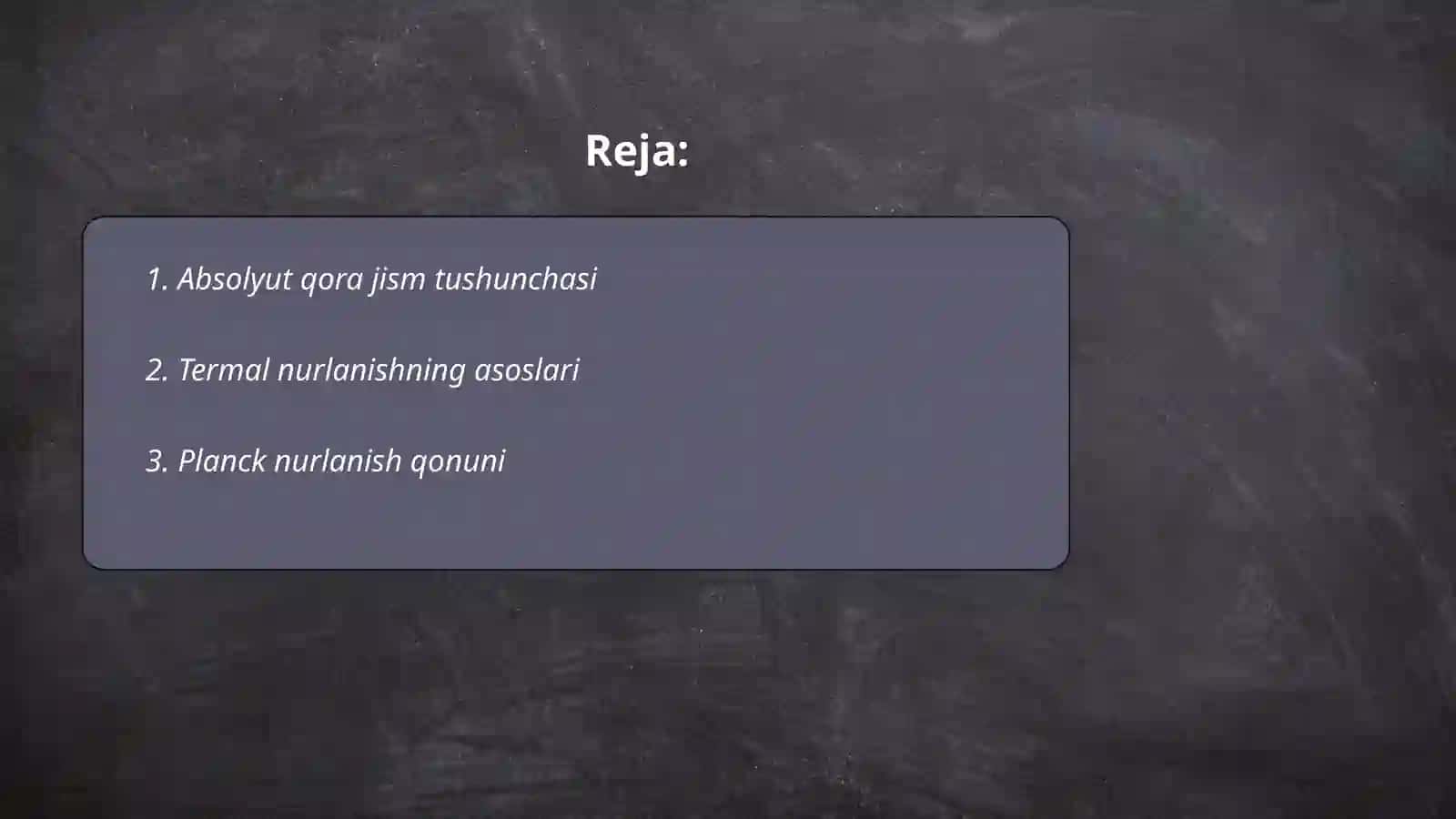 Absolyut Qora jismning Nurlanishini tushuntirish uchun Rele va Jins Formulalarini Tushuntirish 2