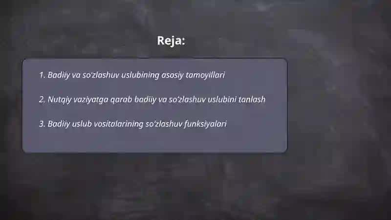 Badiiy va soʻzlashuv uslubining qollanilishi 2