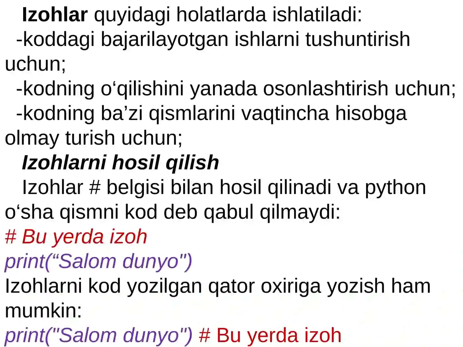 Pythonda ma’lumotturlari bilan ishlash 2
