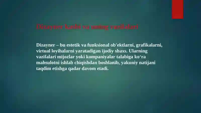 Dizayner kasbi 2