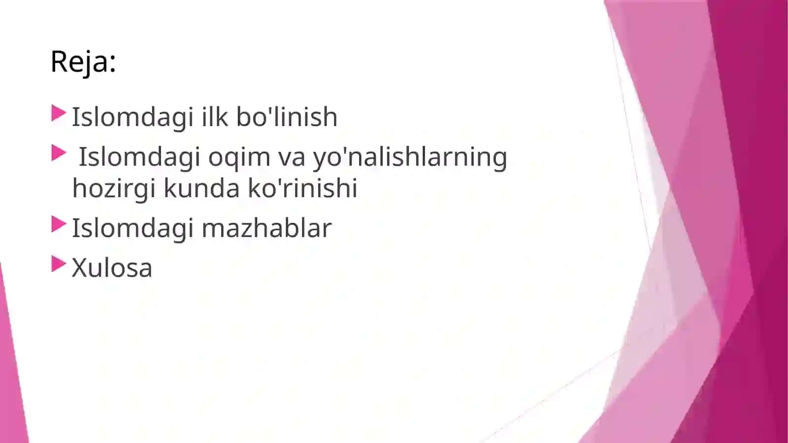 Islom dini manbalari aqidaviy maktablari,ularning hozirgi vaqtdagi ahamiyati 2