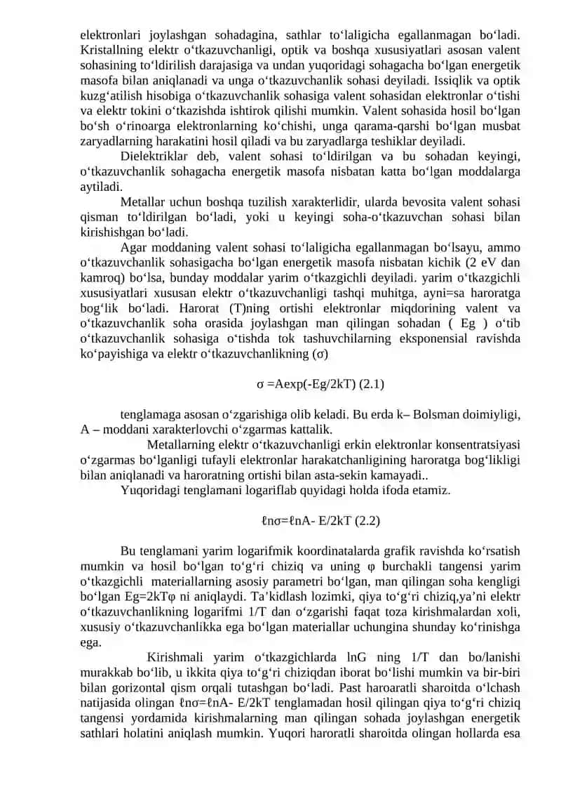 Quyosh energiyasini elektr energiyasiga o‘zgartirish mexanizmlarini o‘rganish 2