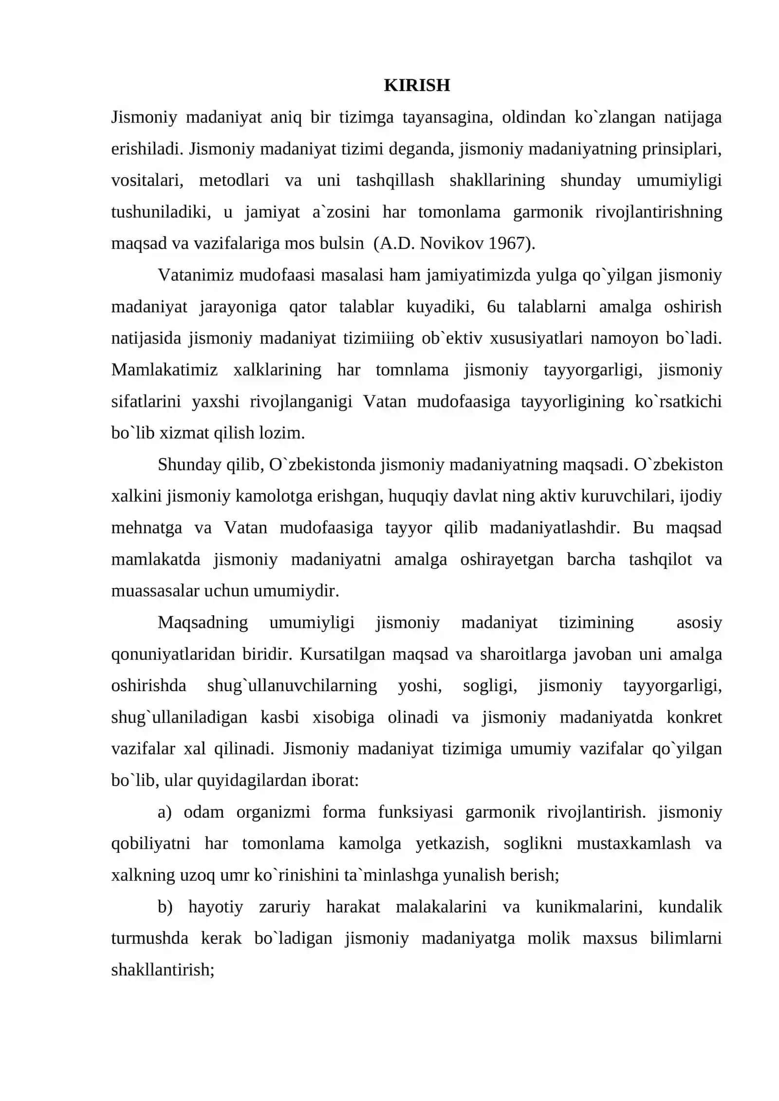 O'ZBEKISTON RESPUBLIKASI JISMONIY MADANIYAT TESTLARI VA STANDARTLASHUVI MUAMMOLARI VA ULARNI YECHISH MUAMMOLARI 2
