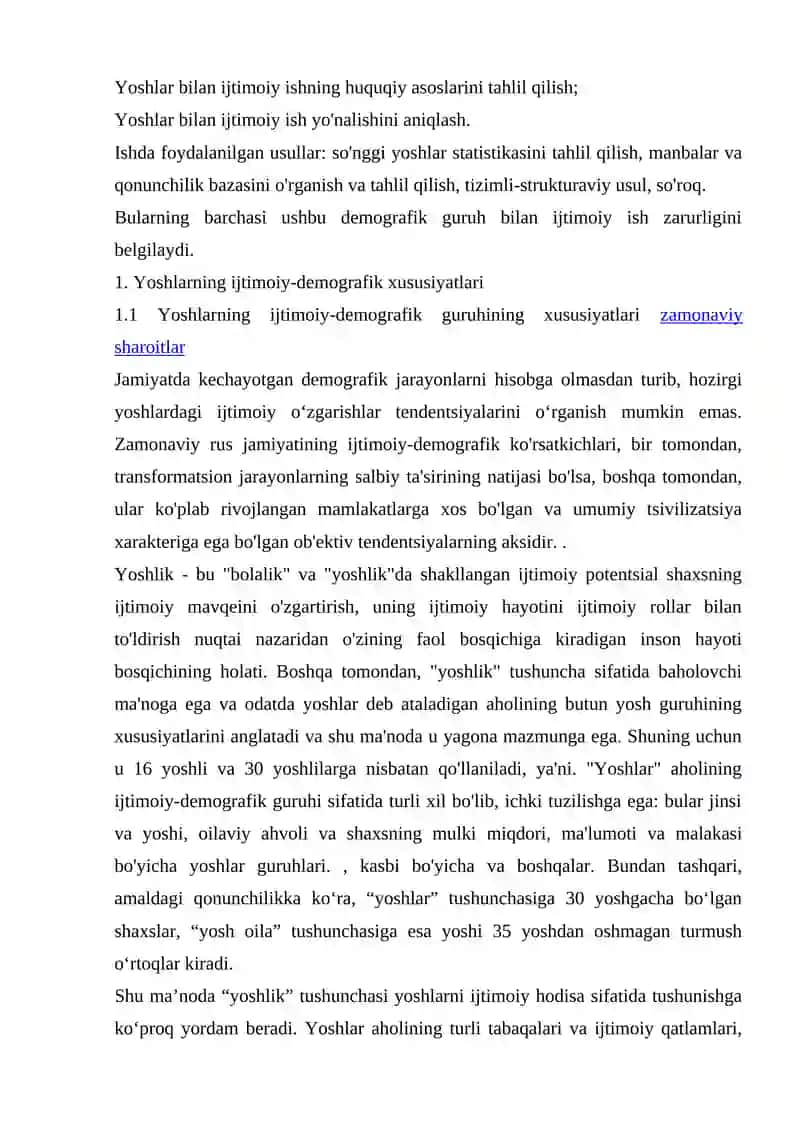 Yoshlar bilan Ijimoiy Ish Menejmenti Ijtimoiy Faoliyat Sifatida 2