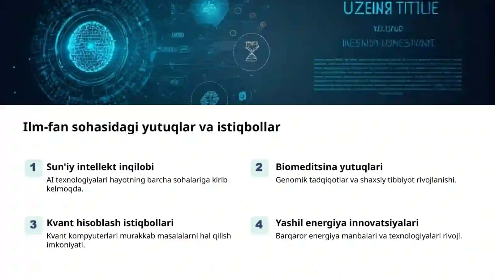 O‘zbekistonda ilm-fan: 11-sinf 2