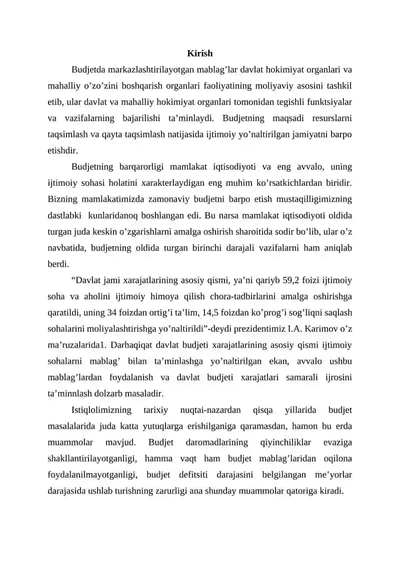 Davlat Budjetining Samarali Foydalanish Yo'llari 2