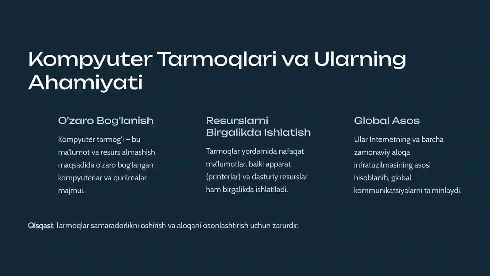Kompyuter Tarmoqlarining Asosiy Arxitektura Modelleri: OSI va TCP/IP Hamda Protokollar 2