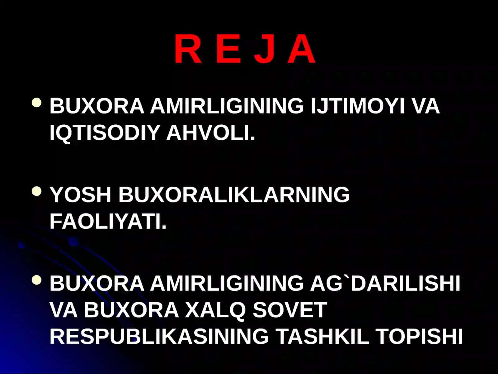 BUXORA AMIRLIGINING IJTIMOYI VA IQTISODIY AHVOLI 2