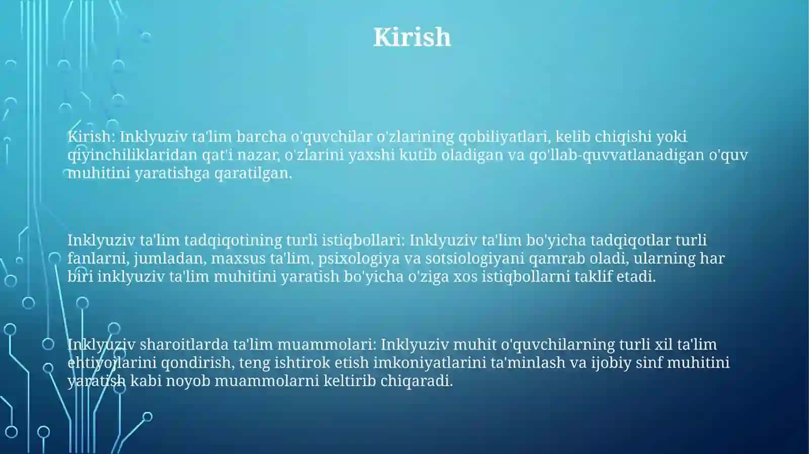 Turli Yonalishdagi Ilmiy Tadqiqitlarda Inklyuziv Talimiy Muamolarni Òrganish 2