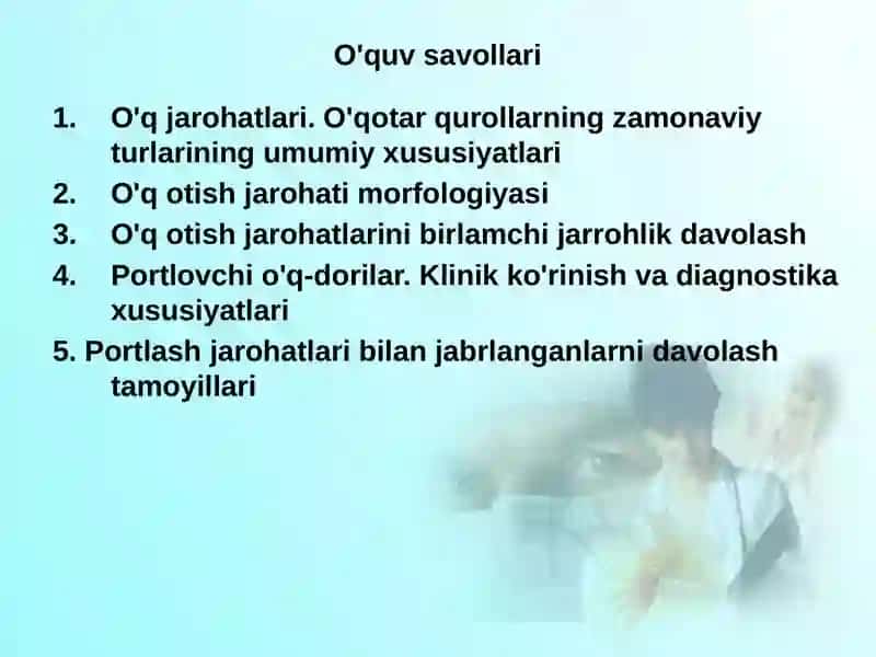 Zamonaviy o'q-dorilarning halokatli ta'sirining xususiyatlari 2