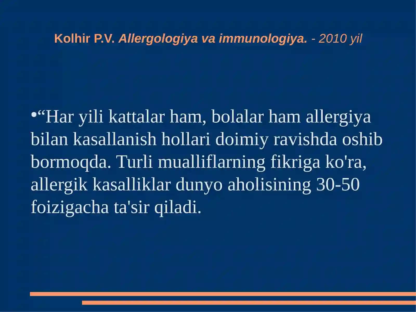 Molekulyar allergiya diagnostikasi - bugungi kunda allergologiyaning kelajagi 2