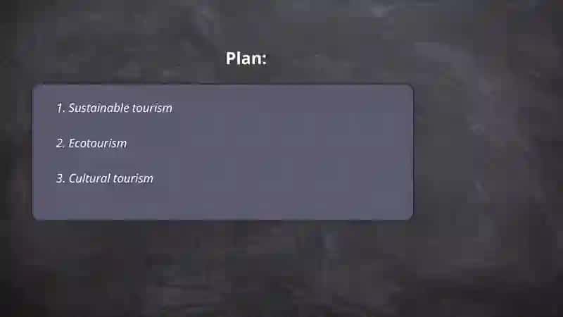 Tourism Plan 2