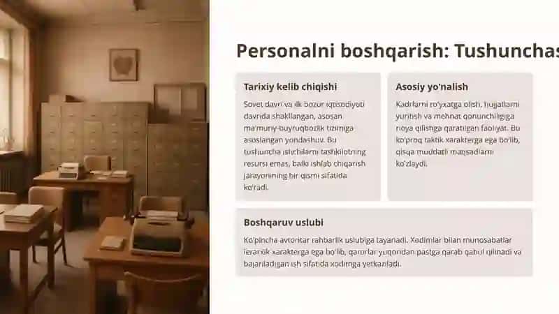 Personalni boshqarish va inson resurslarini boshqarish 2