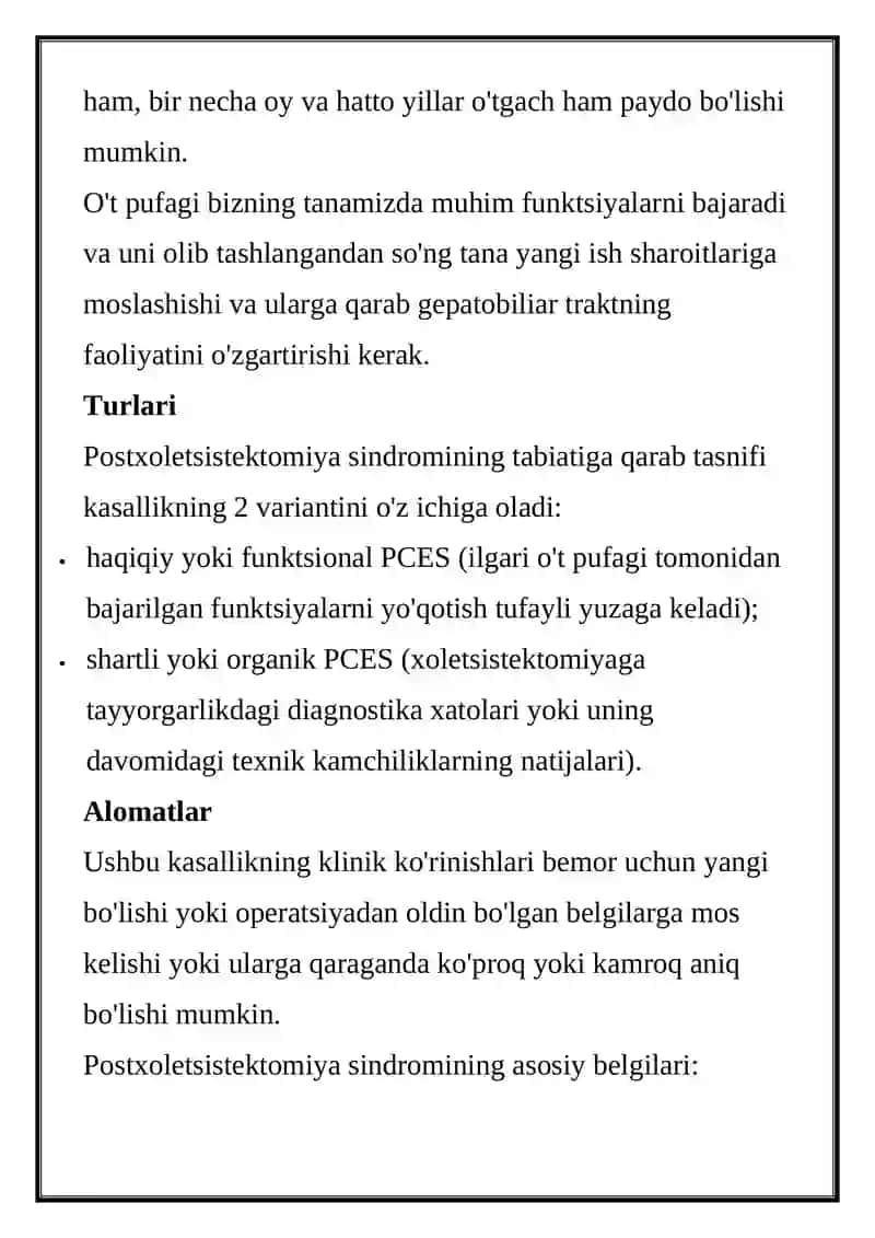 Postkoletsistektomiya sindromi 2