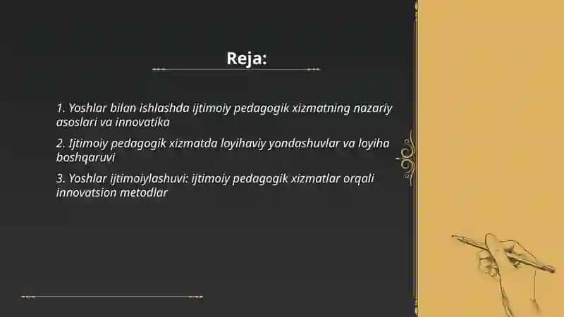 Yoshlar bilan ishlashda ijtimoiy pedagogik xizmat 2
