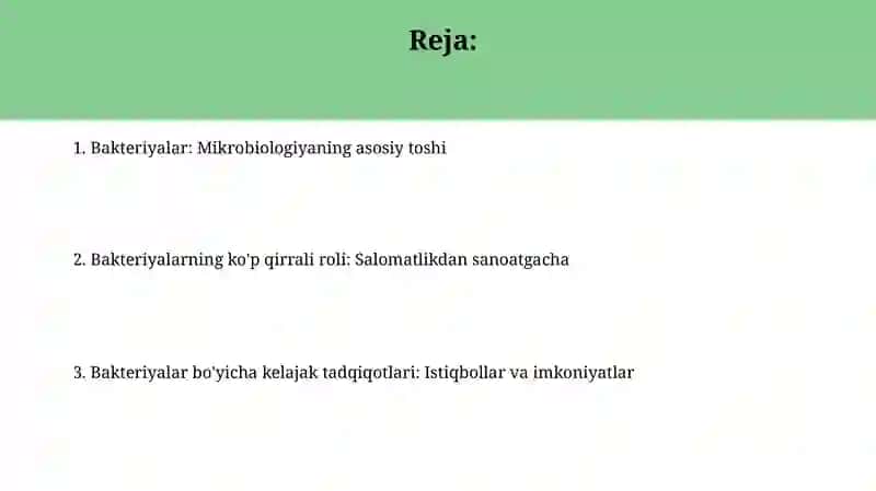 Bakteriyalar: Mikrobiologiyaning asosiy toshi 2