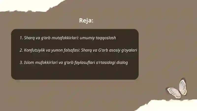 Sharq va gʻarb mutafakkirlari 2