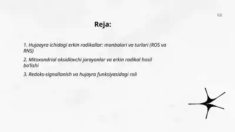 Hujayradagi erkin radikal jarayonlar va antioksidant himoyasi haqida zamonaviy fikrlar 2