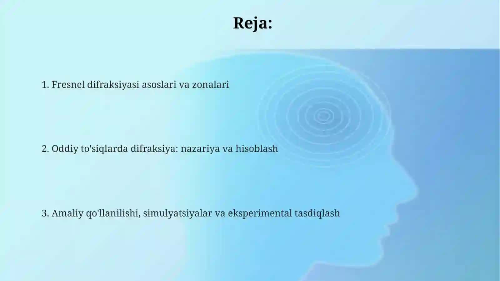Oddiy to‘siqlardan Fresnel difraksiyasi 2