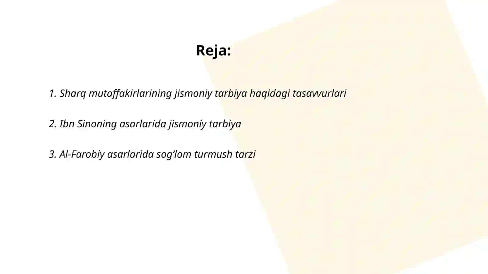 Sharq mutaffakirlarining jismoniy tarbiya haqidagi tasavvurlari 2