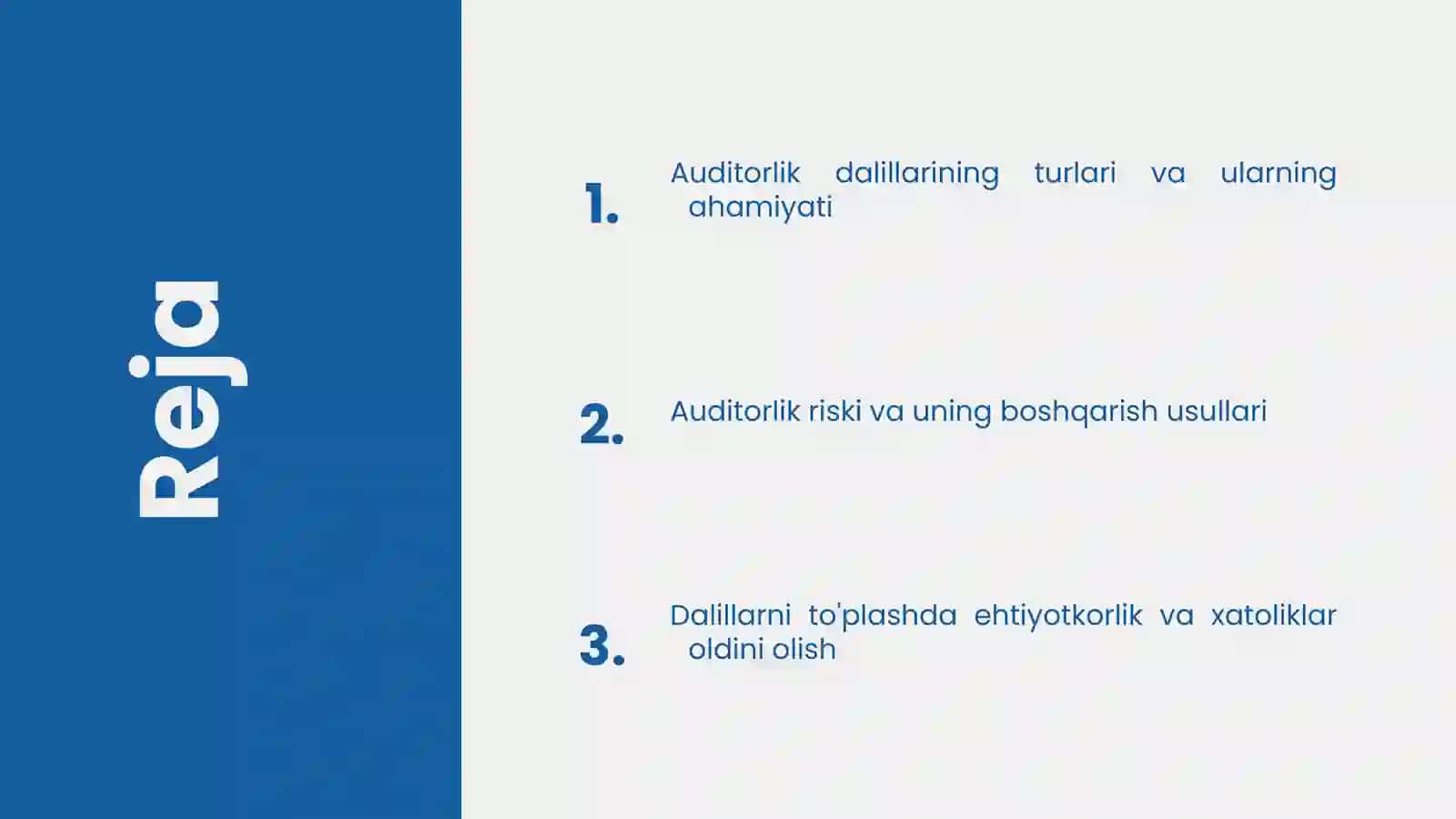Yetarlicha tegishli auditorlik dalillari va auditorlik riski 2