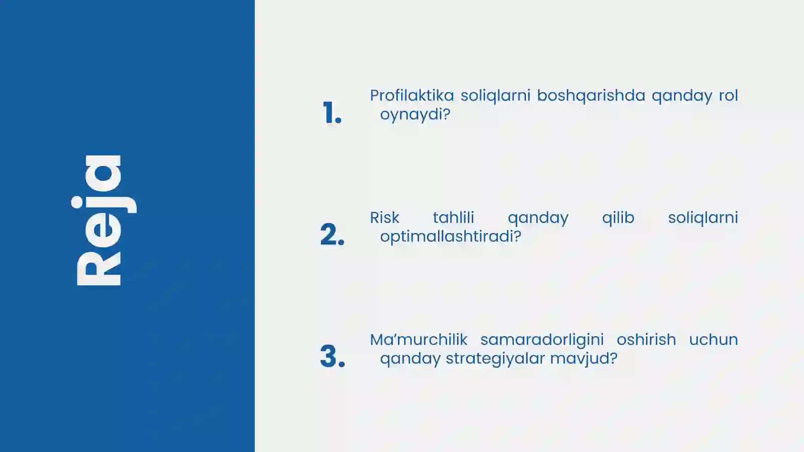 Soliq hisobida profilaktika va risk tahlili ma’murchilik samaradorligi 2