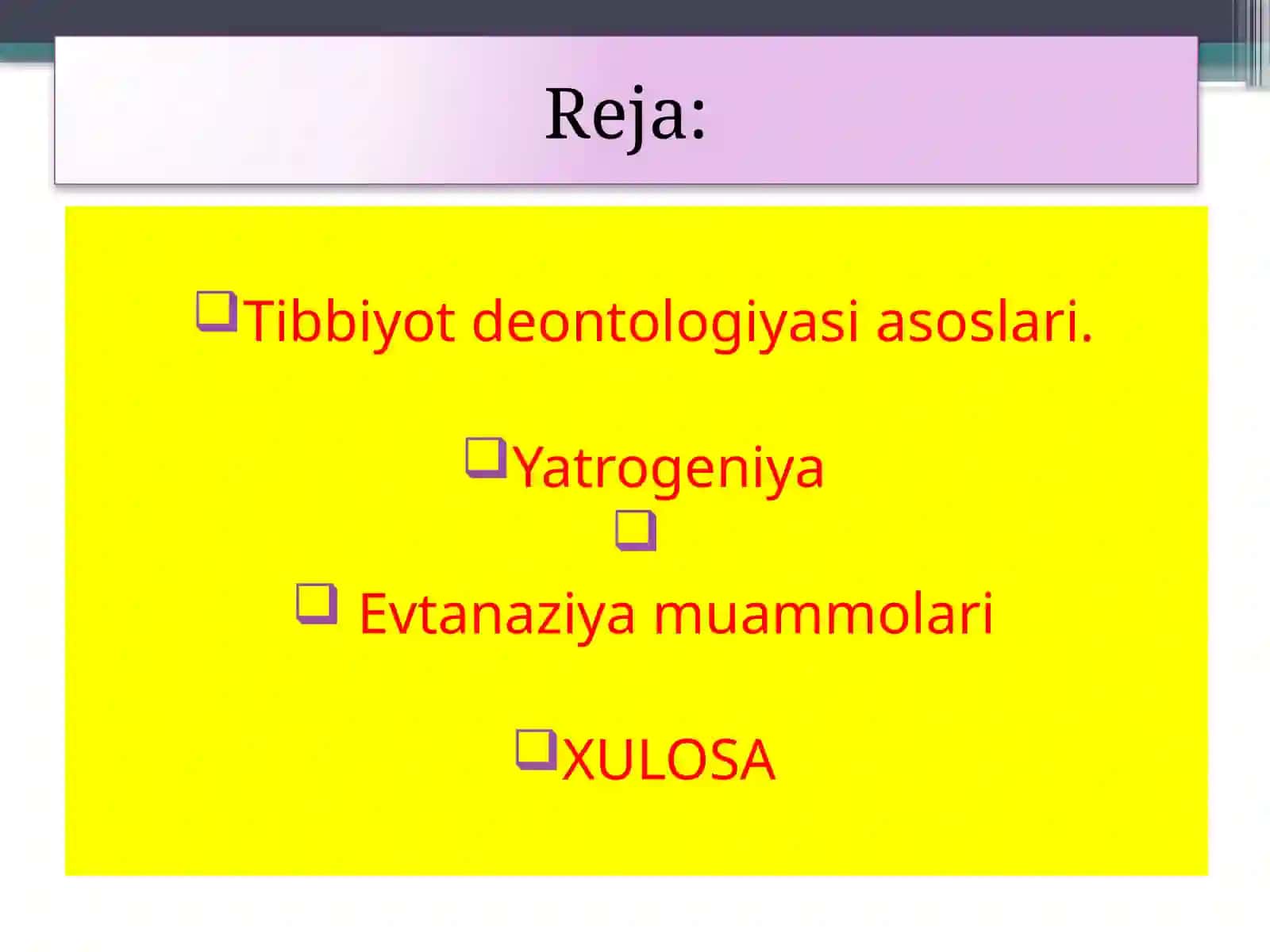 Tibbiyot deontologiyasi asoslar 2
