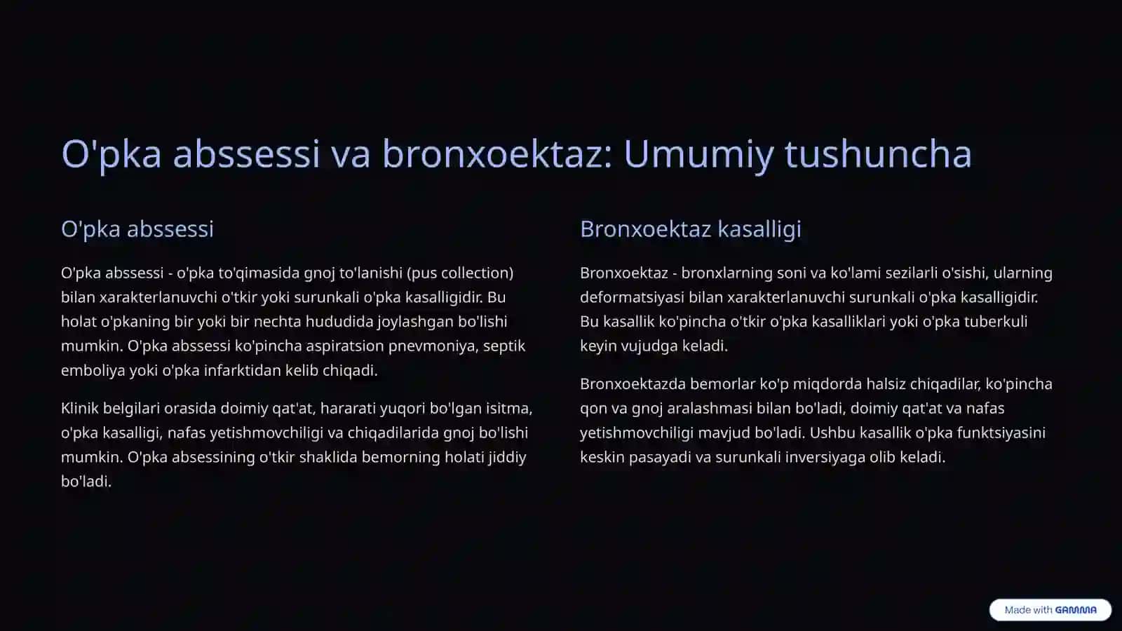 O'pkada bo'shliq sindromi 2