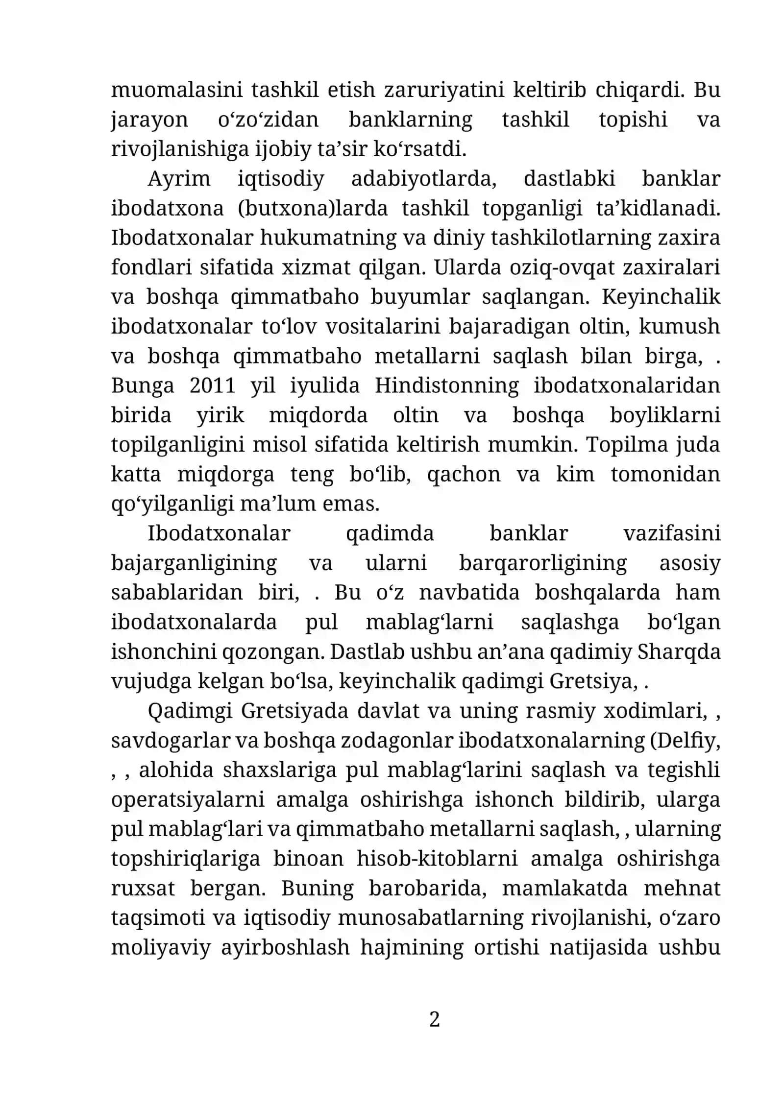 Banklarning Kelib Chiqishi va Bank Tizimi 2