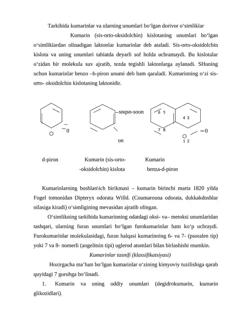 Kumarinlar kimyosi va texnologiyasi 2