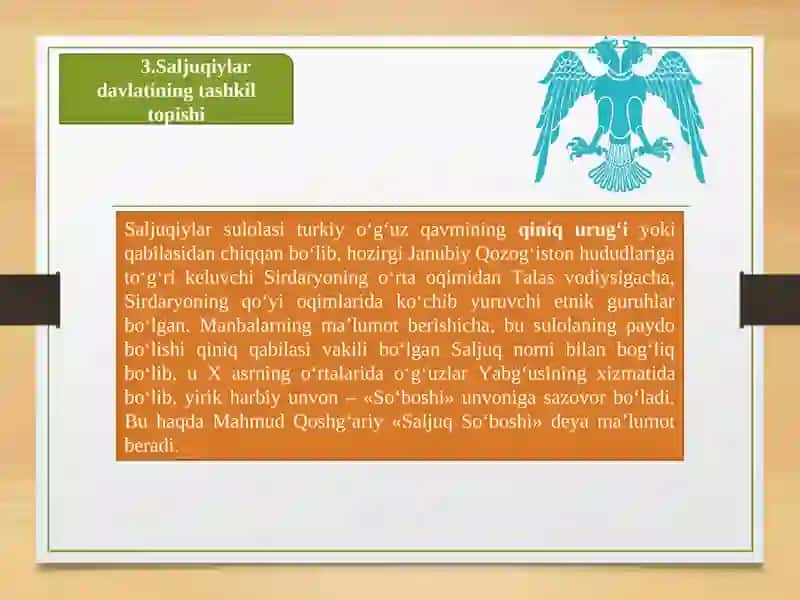 Saljuqiylarning boshqaruv tizimi va davlatchilik 2